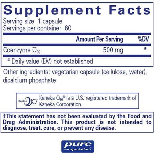 Pure Encapsulations CoQ10 500 mg 60 caps (PE-00308): Тип Коэнзим