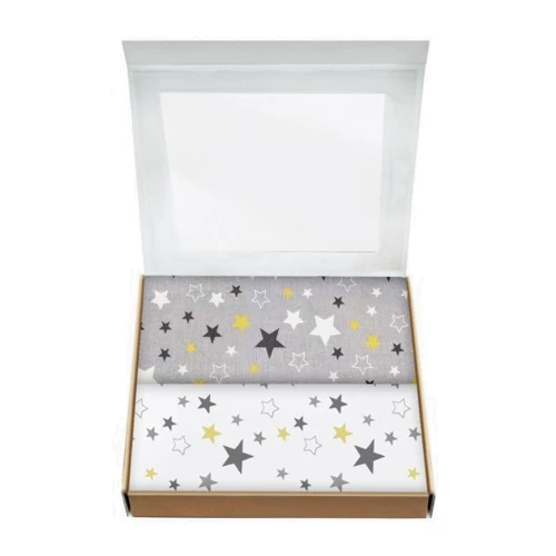 Набор пеленок Cosas Stars Yellow Grey бязь (4822052062845)