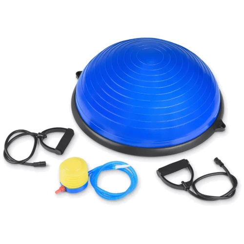 Степ платформа и балансировочная платформа Gymtek Bosu 58 см с эспандерами + насос (5907766664222): Вид Балансировочная полусфера