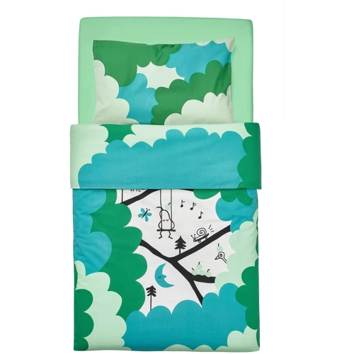 Комплект постільної білизни для дитячого ліжечка ІКЕА GRÖNFINK 60х120 см (80572364)