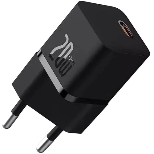Зарядное устройство Baseus USB-C Wall Charger GaN5 mini 1C 20W with USB-C Cable Black (P10110900113-00) фото 6