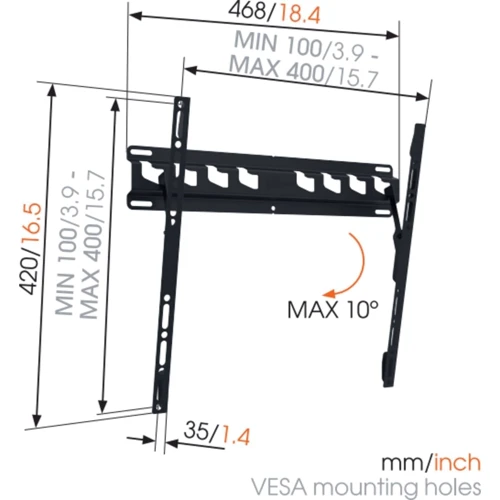 Кронштейн для ТВ VOGELS MA3010: Тип фиксированный