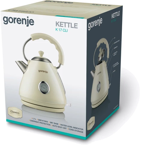 Электрочайник Gorenje K 17 CLI: Объем, л 1.7 л