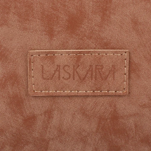 Жіноча сумка-мішок Laskara темно-коричнева (LK10203-choco-camel): Фактура матова, Гладка