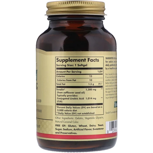 Solgar Tonalin CLA, 1300 mg, 60 Softgels Тоналин КЛК: Тип Омега 3