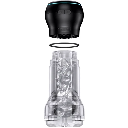 Мастурбатор Kiiroo Feel Pocket Crystal с всасывающей интерактивной насадкой PowerBlow Combo Set