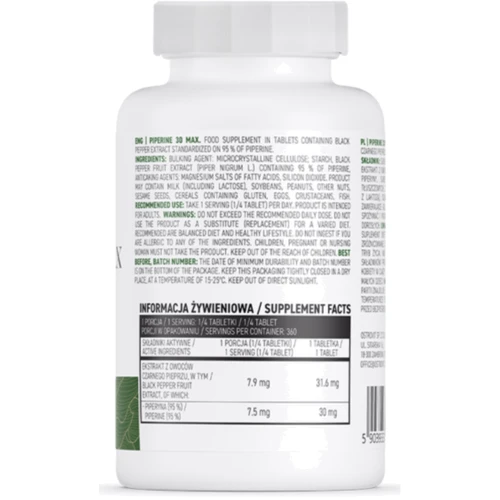 OstroVit Piperine MAX Пиперин 30 мг 90 таблеток: Производитель OstroVit
