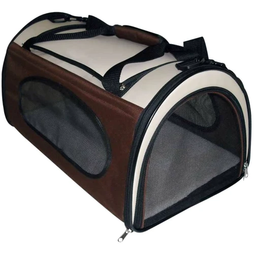 Сумка-переноска для животных Croci Fast & Easy коричневая / беж 29x29x44 см (C2058889+)