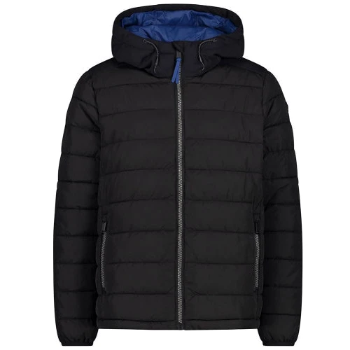 Куртка CMP Man Jacket Fix Hood Nero 31K2737-U901 54 черная демисезонная с капюшоном