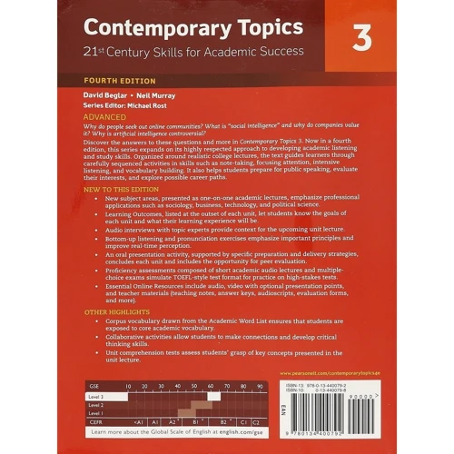 Contemporary Topics 4ed 3 Bk with EssntlOnlnRsrcs: Виробник Pearson Education