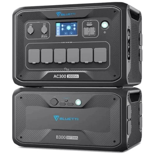 Зарядна станція Bluetti AC300 3000W + 2 battery module B300 6144Wh: Ємність акумулятора, Вт/год 300