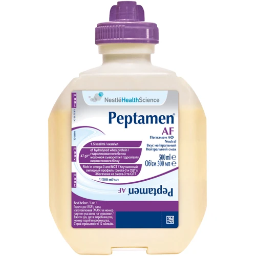 Клінічне харчування Nestle Peptamen Пептамен АФ для дітей старше 3-х років і дорослих, 500 мл (7613033572791)
