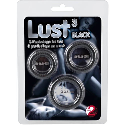 Набор эрекционных колец Orion Lust 3 Black