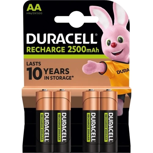 Аккумуляторы Duracell AA HR6 2500mAh * 4 (5000394057203 / 5007308) фото 6