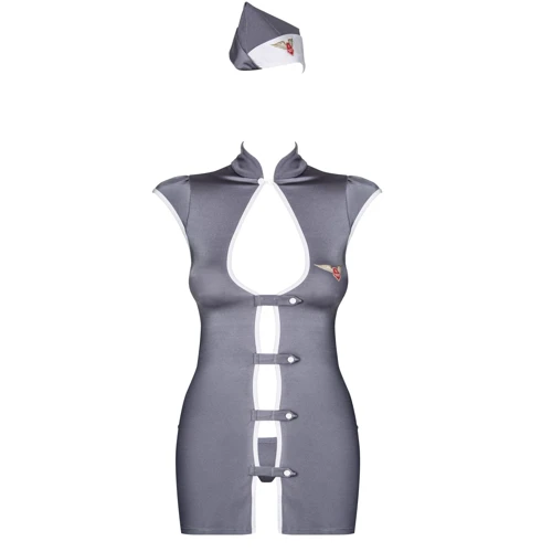 Костюм стюардессы Obsessive Stewardess grey S/M