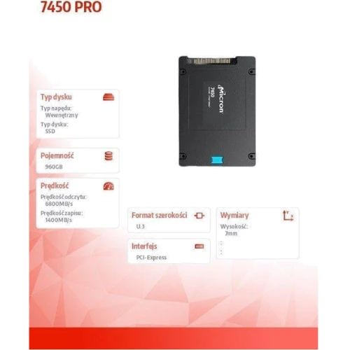 Micron 7450 PRO 960 GB (MTFDKCB960TFR-1BC1ZABYYR) UA: Тип накопителя внутренний