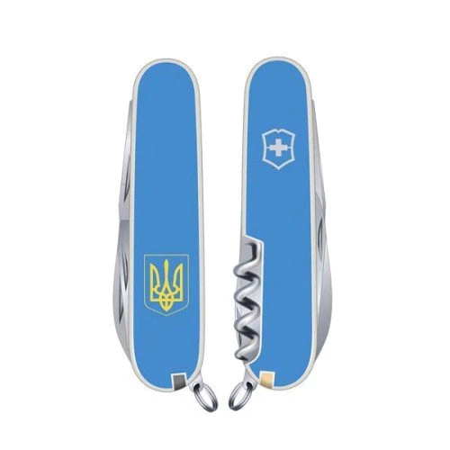 Мультитул Victorinox Spartan Ukraine 91мм/12предметов/белый /голубой Герб (1.3603.7R7)