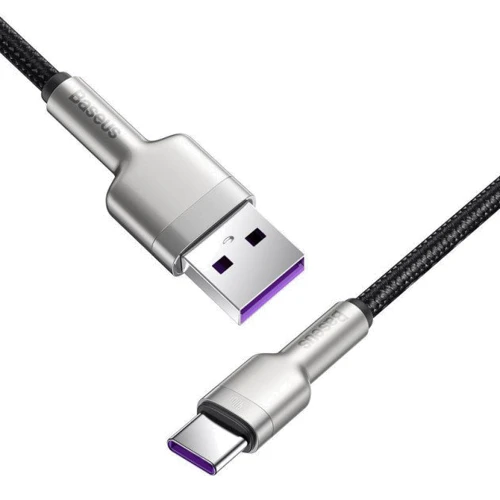 Кабель Baseus USB Cable to USB-C 40W Cafule Metal 1m Black (CATJK-A01): Тип USB Cable - USB-C