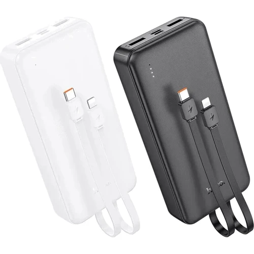 Внешний аккумулятор Hoco Power Bank 20000mAh J118A with Cable White: Особенности Компактный размер, Индикатор заряда