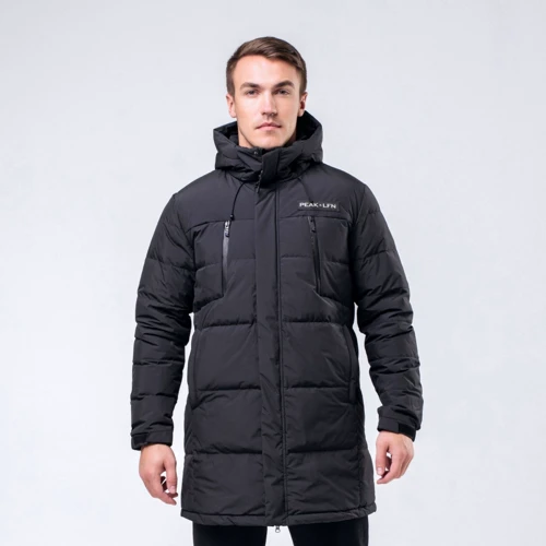 Пуховик Peak FW594171-BLA 48 чорний зима з капюшоном