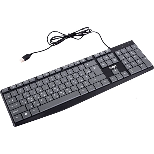 Клавиатура Ergo K-210 USB Black (K-210USB): Тип клавиш мембранный