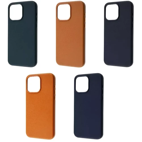 Чехол для iPhone WAVE Premium Leather Edition Case with MagSafe Orange for iPhone 15 фото 6