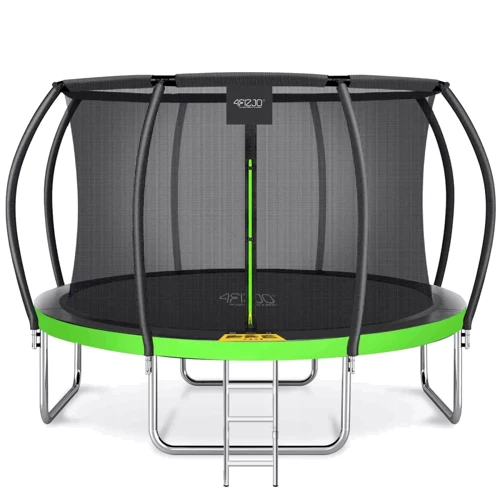 Батут 4FIZJO Premium 14FT 435 см 4FJ0606 Black/Green с внутренней сеткой (4FJ0606)