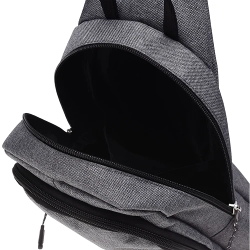 Чоловіча сумка-слінг Nevy Fabric сіра (V902v-grey): Матеріал Текстиль