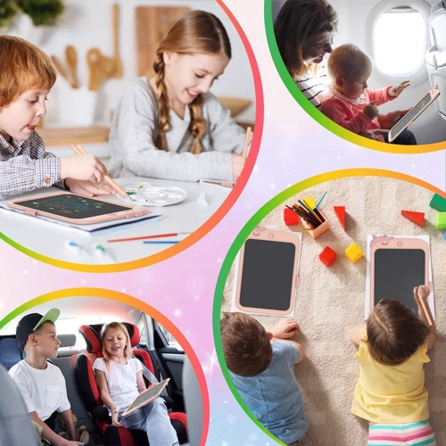 Детский LCD планшет для рисования Beiens Единорог 10” Multicolor белый (К1009white)