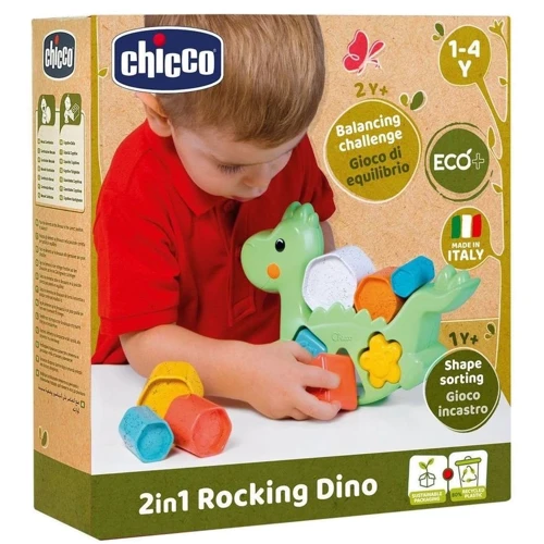 Розвиваюча іграшка Chicco сортер 2 в 1 Eco+ динозавр, що Балансує (10499.10) фото 6