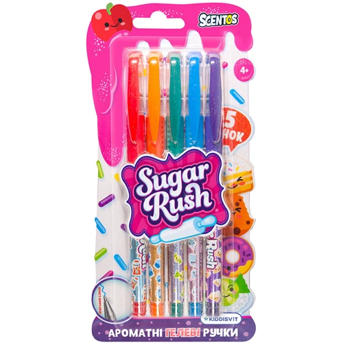 Набор ароматных гелевых ручек серии "Sugar Rush" - Яркий блеск (5 шт.)
