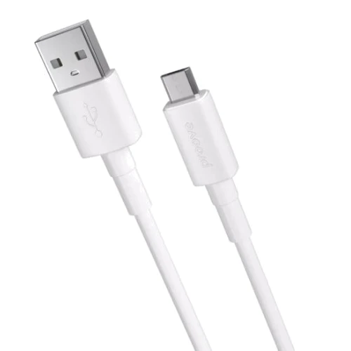 Кабель Proove USB Cable to microUSB Small Silicone 2.4A 1m White