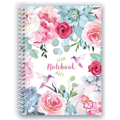 Комплект блокнотов "spring mood" А5 145х200, пластиковая полноцветная обложка, боковая металическая спираль, 6 штук (E21952) фото 6