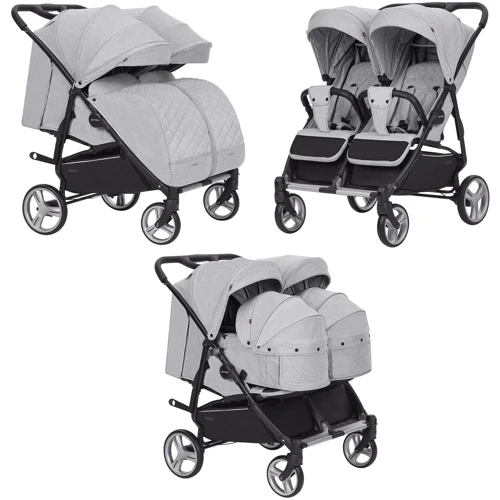 Универсальная коляска 2 в 1 для двойни Carrello Connect Rock Gray (CRL-5502/1) фото 13
