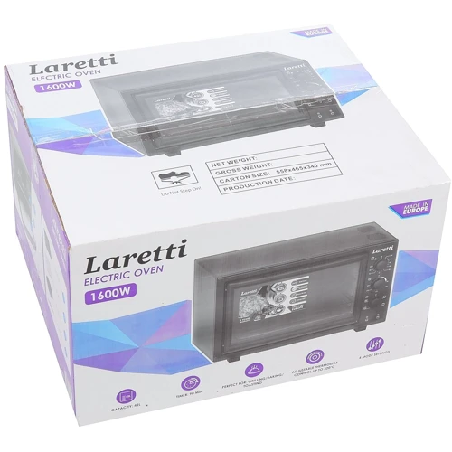 Електрична духовка настільна Laretti LR-EC3804 Black фото 7