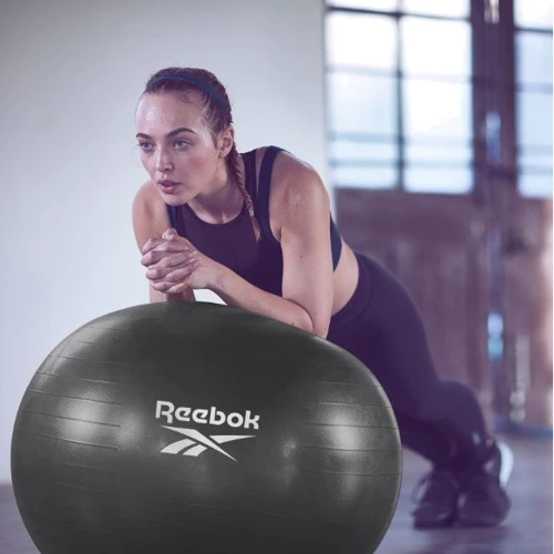 Мяч для фитнеса Reebok 55 CM RAB-12015BK темно-серый (885652020329): Материал ПВХ (98.4%), ПП (1.6%)