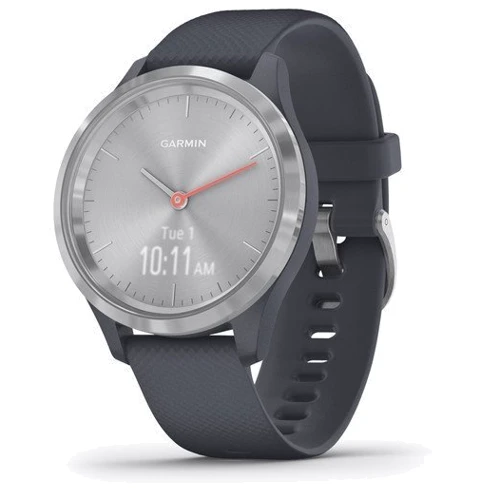 Смарт-годинник Garmin Vivomove 3s Silver Stainless Steel Bezel w. Granite Blue and Silicone B. (010-02238-00)