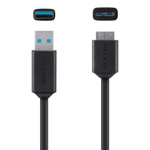 Кабель Belkin USB Cable to MicroUSB (5Gbps) 0.9m Black (F3U166bt03-BLK): Тип USB Cable - microUSB