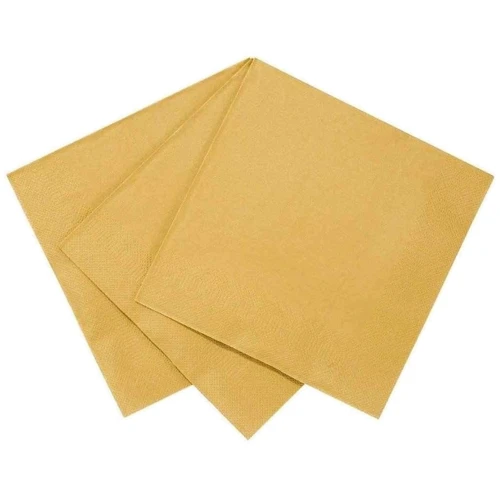 Сервіровка столу Одноразові серветки Talking Tables Золотого кольору серії Luxe (LUXE-NAPKIN-GLD) фото 1