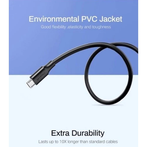 Кабель Ugreen USB Cable to microUSB 1m Black (60136): Довжина 1 м