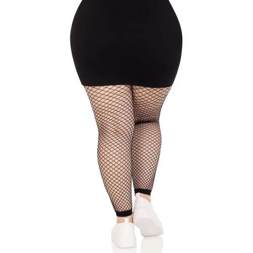 Леггинсы Leg Avenue Industrial Net footless tights Black 1X/2X