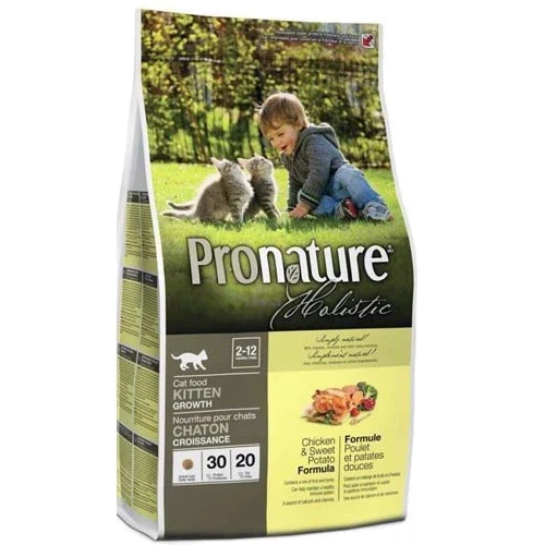 Сухий корм для кошенят Pronature Holistic Kitten зі смаком курки та батата 2.72 кг (65672541039)
