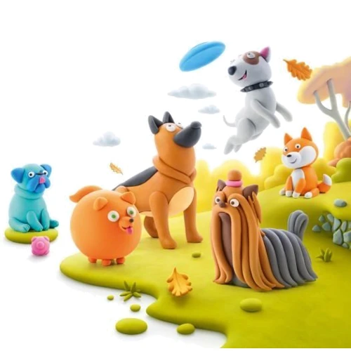 Меганабор пластилина Ліпака Собачьи истории (15024-UA01)