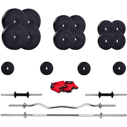 Штанга Iron Body наборная c гантелями 95 кг IB-8800