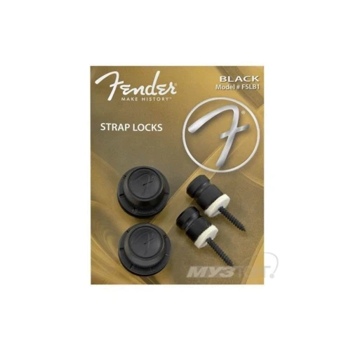 Стреплоки для гитары FENDER STRAP LOCKS BLACK PAIR FSLB1: Производитель Fender