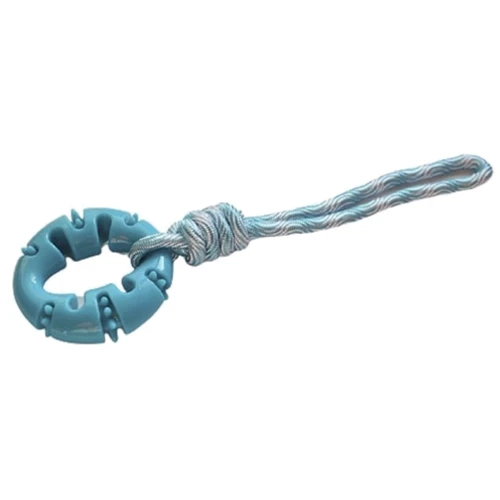 Игрушка AnimAll GrizZzly 9758 кольцо с канатом для собак 33х10х4 см PS8026 голубое (141309) фото 1