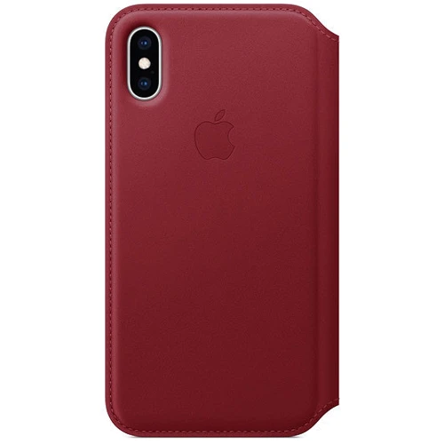 

Apple Leather Folio Case (PRODUCT) Red (MRWX2) for iPhone Xs
