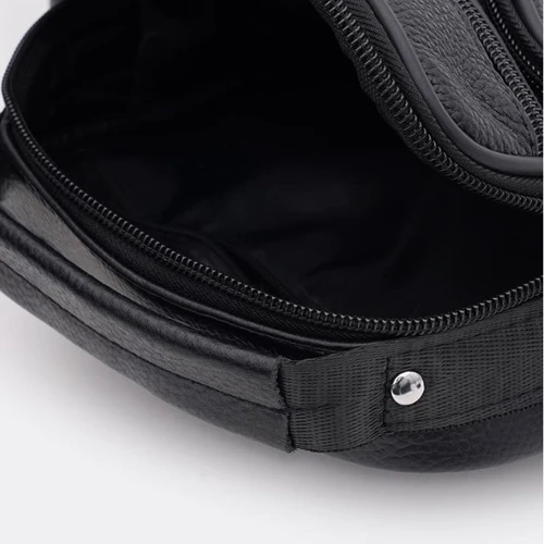Чоловіча сумка через плече чорна Keizer (K1523bl-black): Фактура Зернистая, Матовая