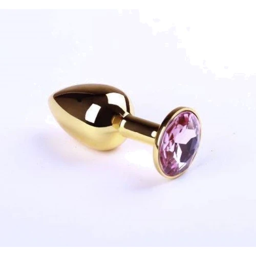 Анальная пробка, Gold Pink Topaz, S