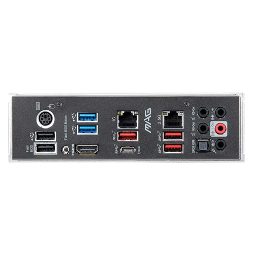 MSI MAG X570S TORPEDO MAX: Разъемы на задней панели USB Type-C, USB 2.0, USB 3.2 Gen 1, S/PDIF (Оптический), Ethernet RJ-45, HDMI